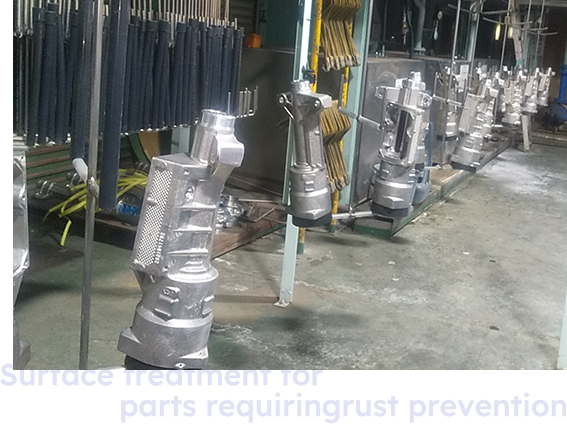 Surface treatment for parts requiringrust prevention