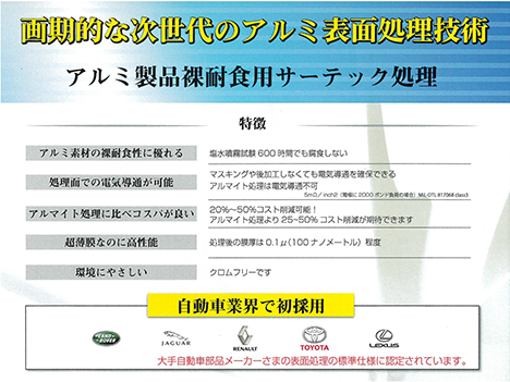 耐食用表面処理